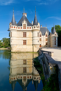 Chateau dAzay le Rideau in Loire Valley on a sunny day
