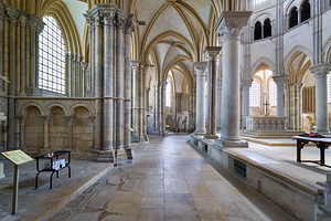Vezelay Abbey interior showing architecture and columns in Bourg by Marco Brivio