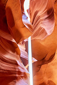 Exploring Antelope Slot Canyon in Arizona USA during midday