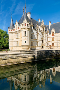 Chateau dAzay le Rideau in Loire Valley France near the water