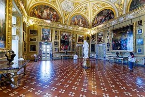 Visit to palazzo pitti palatine gallery in florence tuscany ital