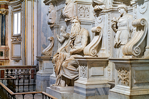 Moses sculpture by Michelangelo in San Pietro in Vincoli Rome
