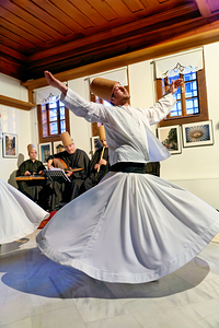 Dervishes dance in Istanbul at a cultural event