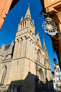 Saint Pierre Cathedral stands in Henry IV square in Vannes Franc