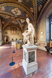 Marble sculpture in Museo Nazionale del Bargello in Florence Ita