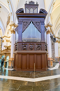 Organ located inside Valencia Cathedral in Spain during daytime