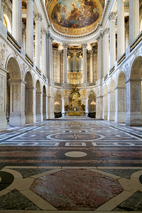 Visit royal chapel in Palace of Versailles in Paris France