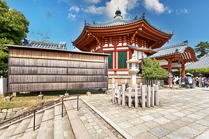 Prayers on wooden cards in Nara Japan at a temple site