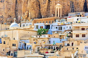 Convent of Saint Thecla Mar Taqla in Maaloula Syria on a sunny