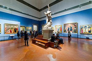 Rape of the Sabins sculpture by Giambologna in Florence gallery