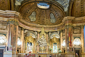 View of cathedral basilica of our lady of the pillar in zaragoza
