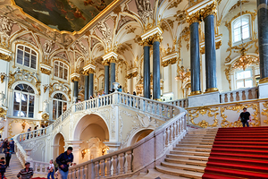 Jordan staircase in winter palace at hermitage museum