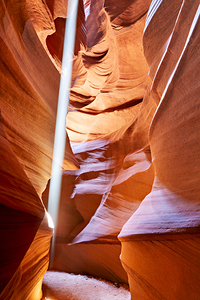 Exploring Antelope Slot Canyon in the USA at midday
