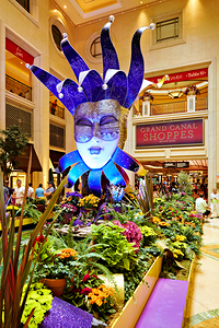 Mardi Gras display in Mall of Venetian Hotel in Las Vegas