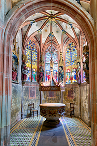 Exploring the interior of Saint Pierre le Jeune church in Strasb