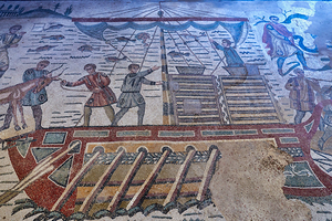 Mosaics show scenes of daily life at Villa Romana del Casale in 