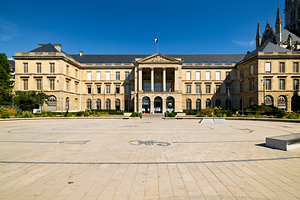 Rouen Town Hall in Normandy with clear blue sky