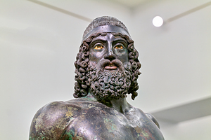 Riace Bronzes statue A at National Museum of Magna Grecia in Ita
