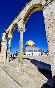 Dome of the Rock mosque at Temple Mount in Jerusalem Israel