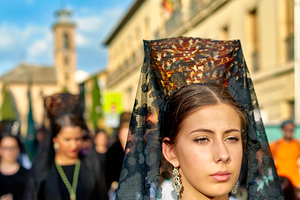 Processions during Easter Holy Week in Granada Spain