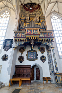 St. George Church interior details in Nordlingen Bavaria