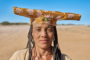 Portrait of woman from Herero Bantu group in Namibia
