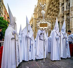 Procession in Seville during Easter Holy Week