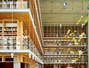 People explore the National Library in Athens by Marco Brivio