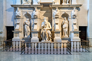 Moses sculpture by Michelangelo in San Pietro in Vincoli Rome