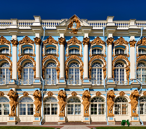 Catherine Palace in Pushkin shows rich design and art