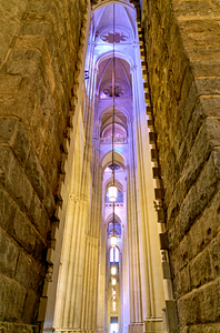 Visitors walk through the interior of Cathedral of St
