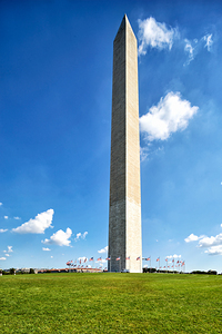 People visit the Washington Monument in Washington D.C