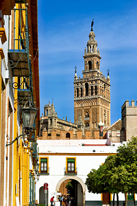 Visit to la giralda cathedral in seville spain