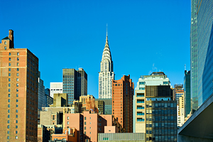 Chrysler Building stands tall among Manhattan buildings in New Y