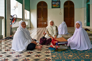 Women in traditional dress in Ho Chi Minh City Vietnam