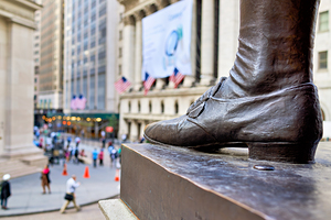 George Washington Statue in Manhattan near Wall Street in New Yo