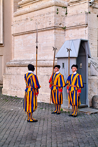 Changing of the guard ceremony in Saint Peters Square in Rome