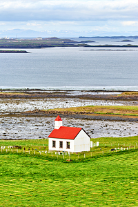 Church located in the western fjords of Iceland near the sea