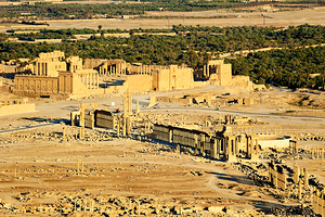 Aerial view of Palmyras archaeological site in Syria by Marco Brivio