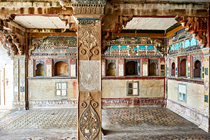Decorations and paintings inside Taragarh Fort in Bundi Rajasth