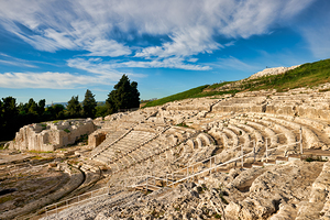 Visit to the ancient Greek theatre in Syracuse Siracusa Sicily I