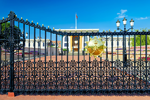 Al Alam Palace in Muscat Oman on a clear day