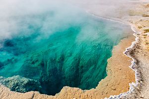 Abyss Pool in Yellowstone National Park shows geothermal feature by Marco Brivio