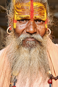Sadhu holy man in Jaisalmer Rajasthan during local festivities