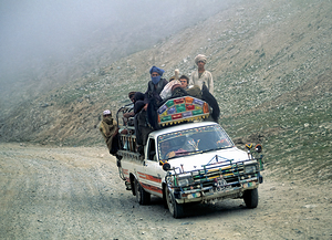 Journey on gravel road to Shandur Pass in Pakistan by Marco Brivio