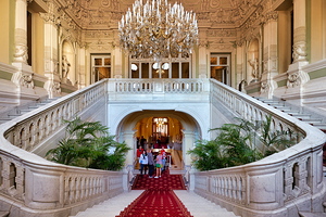 Visitors explore Yusupov Palace in St. Petersburg Russia