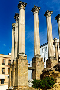 Ruins of roman theatre in cordoba andalusia spain