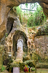 Explore cave church of Piedigrotta in Pizzo Calabro Italy