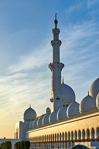 Sheikh Zayed Grand Mosque in Abu Dhabi during sunset by Marco Brivio