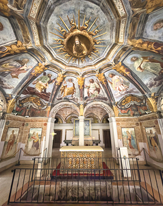 Interior of Santa Maria alla Fontana church in Milan Italy wit